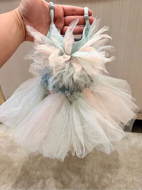 Tutu Du Monde Kids Tulle Party Dress in Pink & Blue Like New